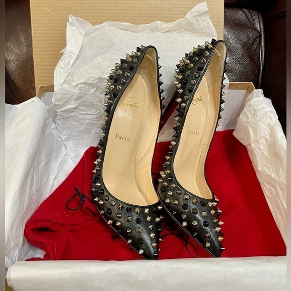 CHRISTIAN Louboutin So Kate, Multicolor metallic spiked Pumps, EU 39. - Picture 2 of 14